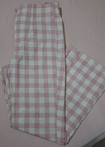 Bej Pilili Midi Kumaş Pantolon bershka 34 beden çook şık - Görsel 7