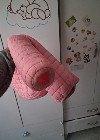 Kız Çocuk Pembe Kapüşonlu Fermuarlı Mont 3 yaş hellobaby - Görsel 5