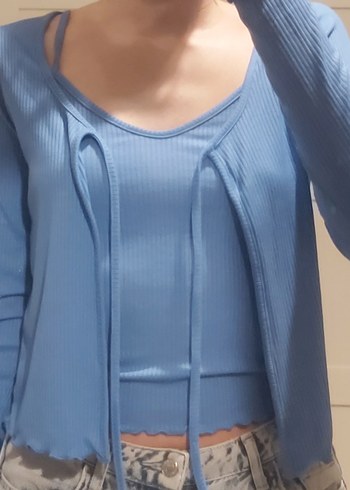 Uzun Kollu İnce Hırka Takımı - Görsel 4