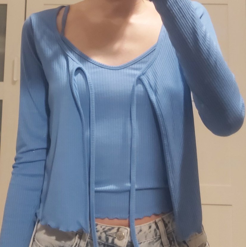 Uzun Kollu İnce Hırka Takımı - Görsel 4