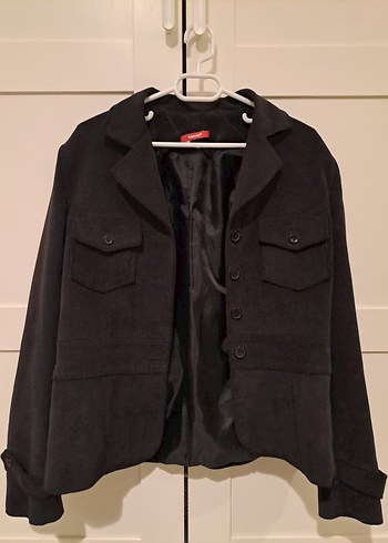 Vintage Fitilli Kadife Siyah Blazer Ceket - Görsel 5