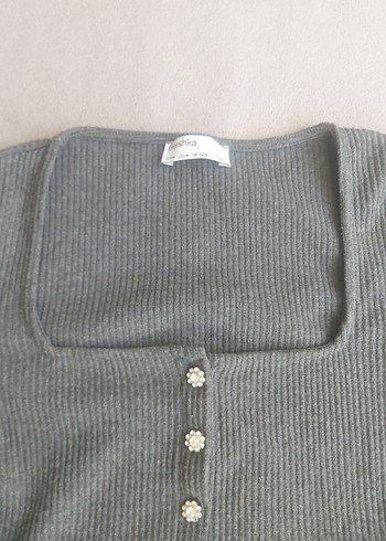 Kare Yaka Crop Ceket - Görsel 3