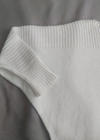 Ekru Triko  Kayık Yaka Kazak - Görsel 3