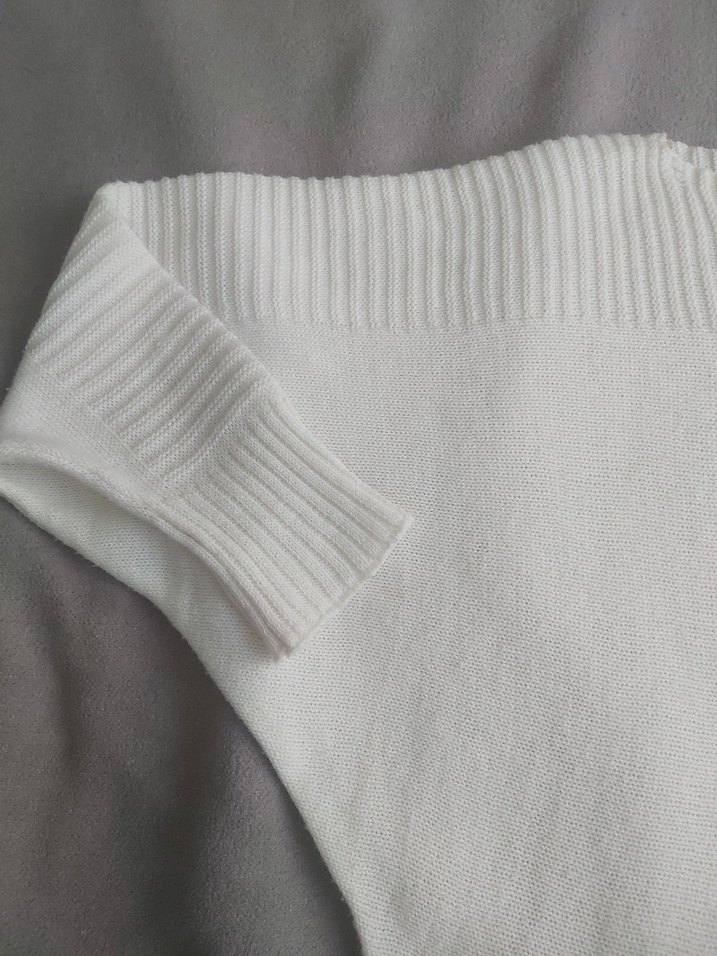 Ekru Triko  Kayık Yaka Kazak - Görsel 3