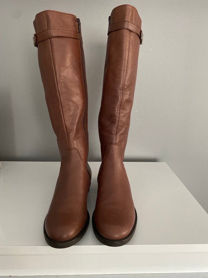 Klasik Toka Detaylı Kahverengi Deri Dizüstü Bot - Görsel 3