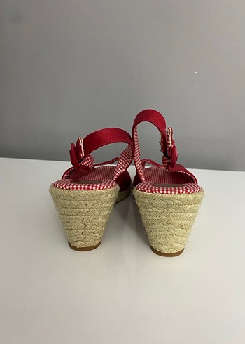 Kırmızı Kadın Dolgu Topuklu Ayakkabı - Görsel 4