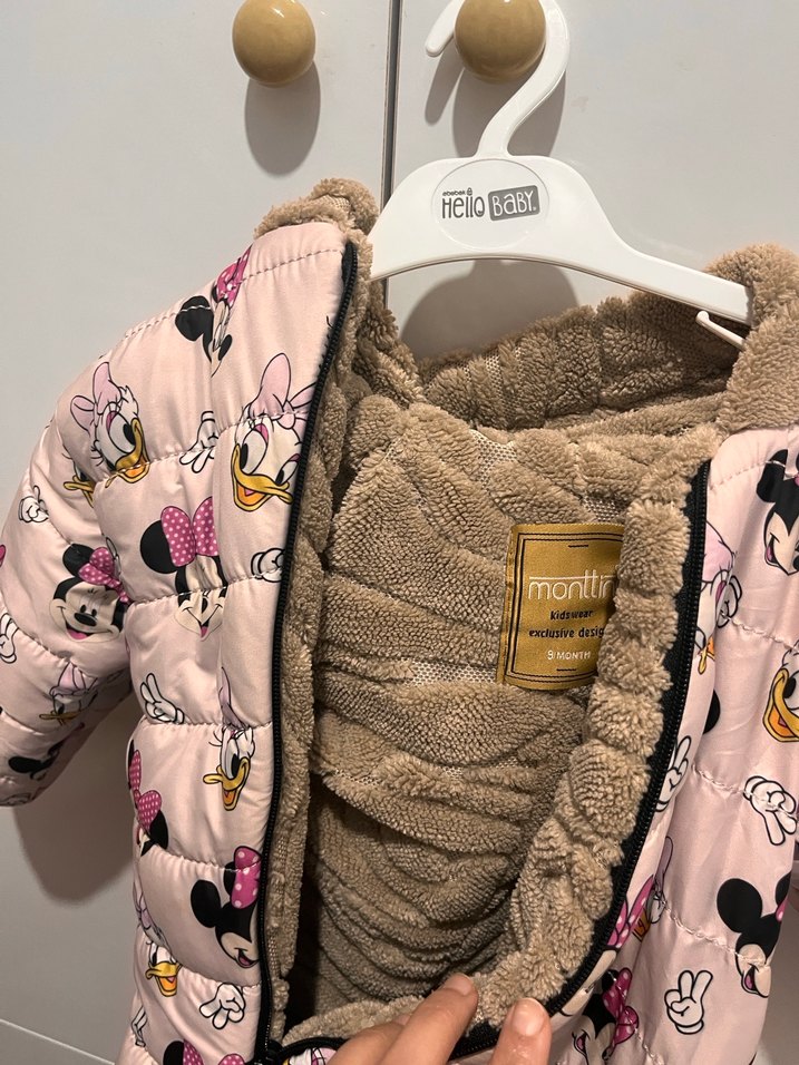 Pembe Kapüşonlu Bebek Tulumu - Görsel 3