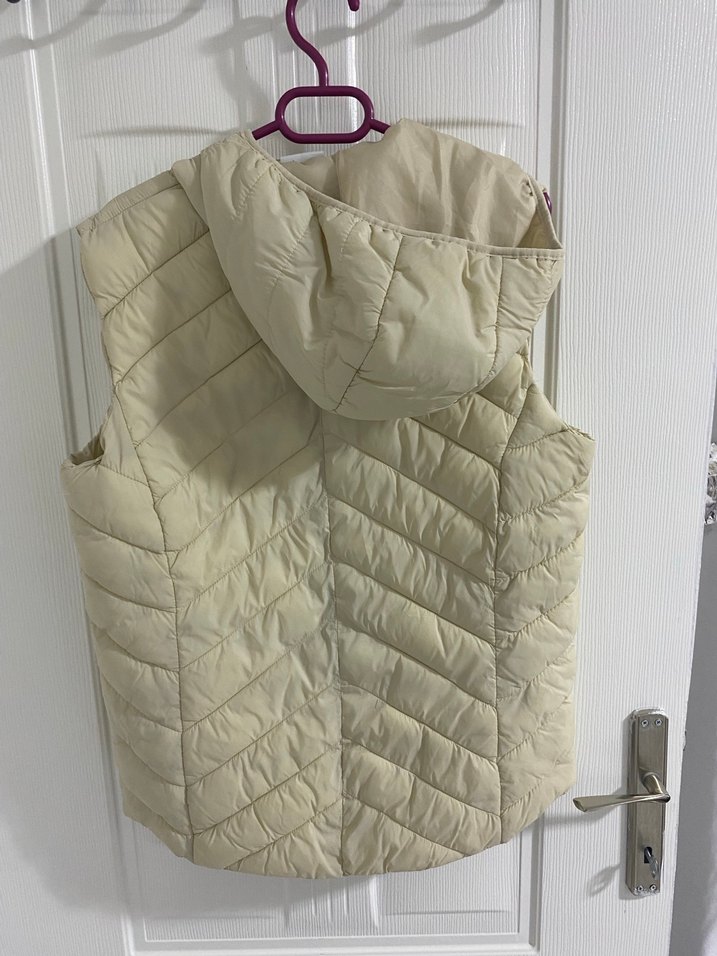 Bej Fermuarlı Kadın Yelek - Görsel 2