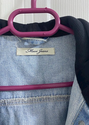 Kapüşonlu Mavi Denim Ceket - Görsel 2