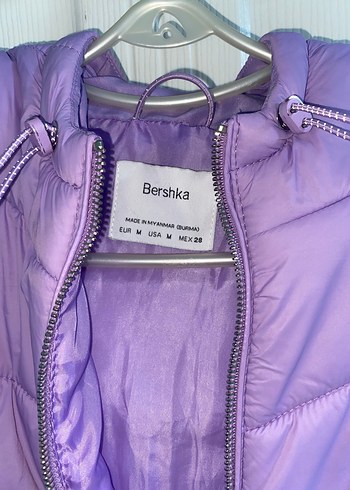 Mor Fermuarlı Midi Kadın Mont - Görsel 2