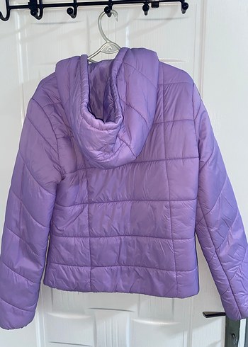 Mor Fermuarlı Midi Kadın Mont - Görsel 3