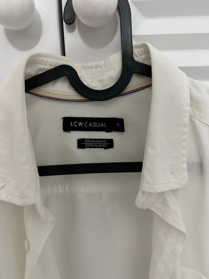 Uzun Kollu Beyaz Keten Erkek Gömlek - Görsel 2