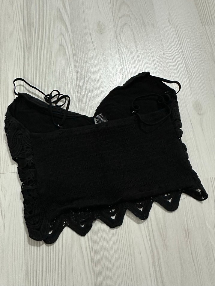 Siyah Nakışlı Kısa Gotik Bralet - Görsel 2