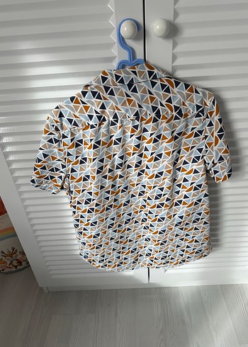 Geometrik Desenli Gri Erkek  Gömlek - Görsel 3