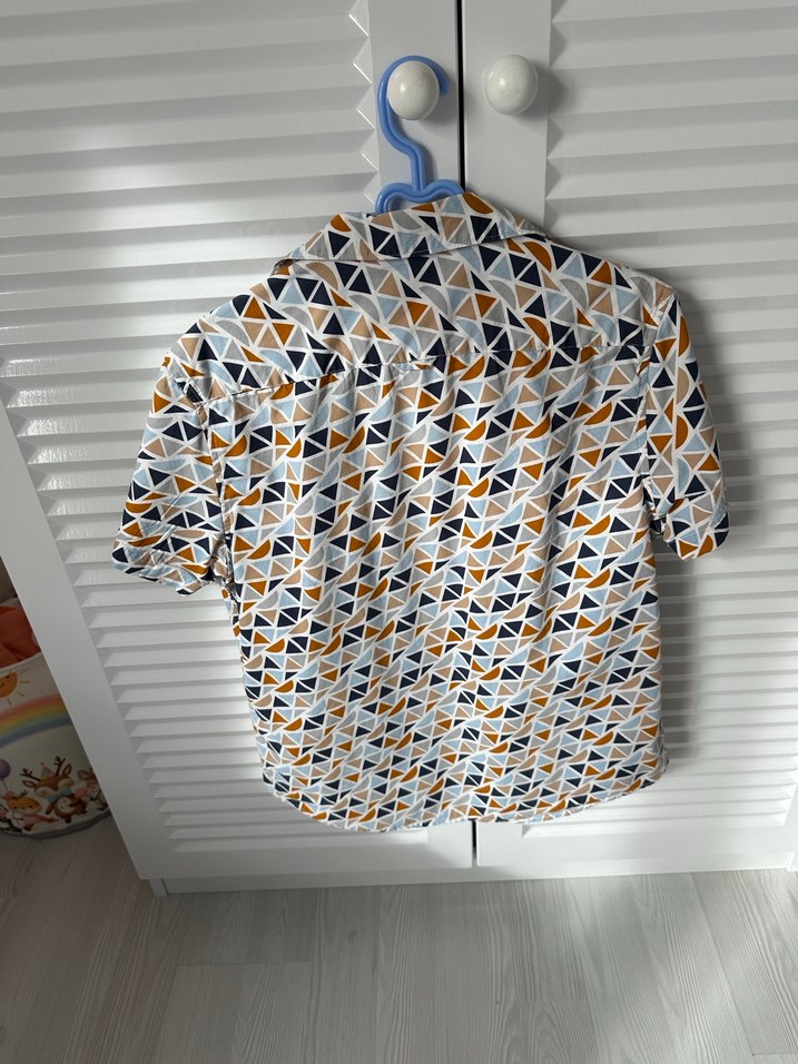 Geometrik Desenli Gri Erkek  Gömlek - Görsel 3