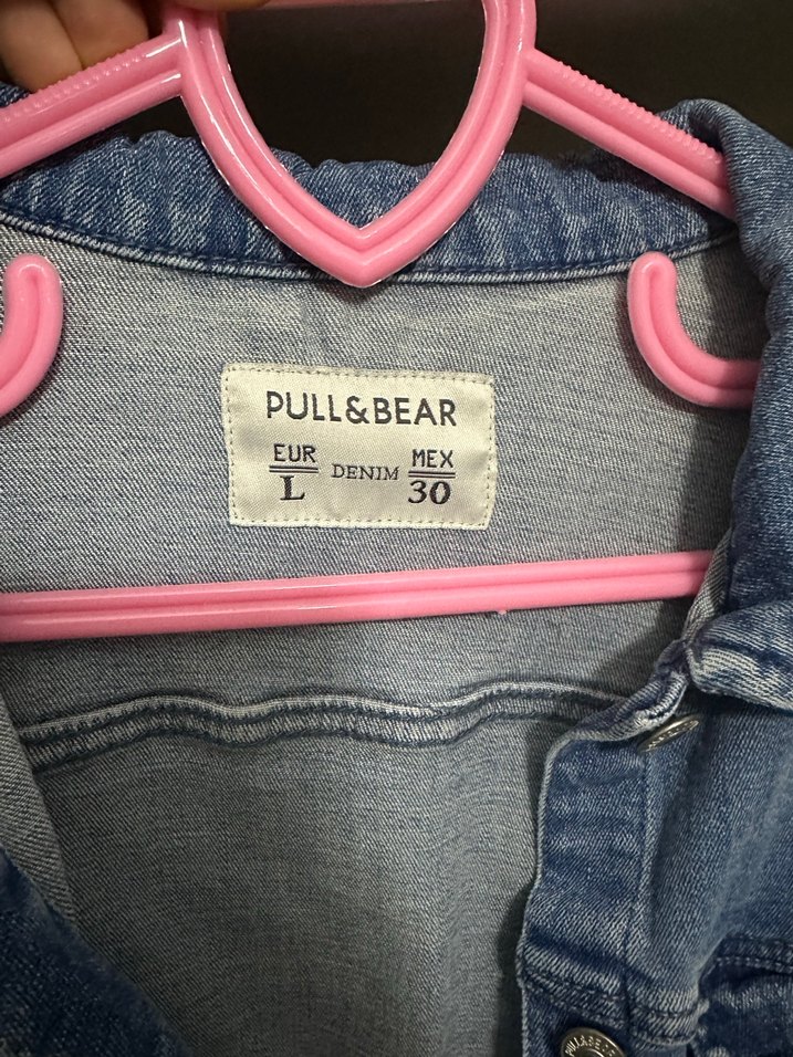 Kadın Mavi Düğmeli Kot Ceket - Görsel 2