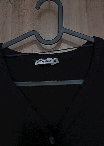 Siyah Midi yelek Notch Yaka - Görsel 2