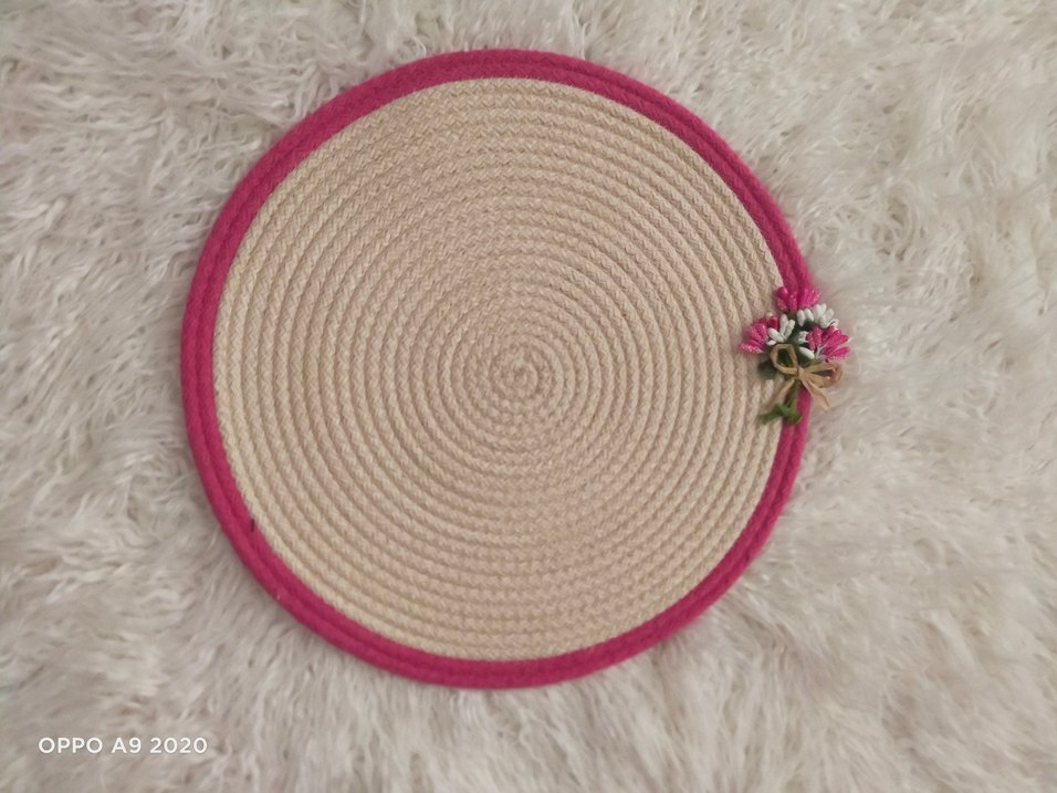 Pembe Nakışlı Kadın Dolgu Topuk Espadril - Görsel 2