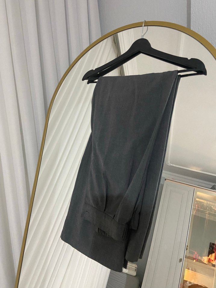 Gri Keten Kadın Blazer  ceket takım  s.m.l .xl beden uygundur  - Görsel 4