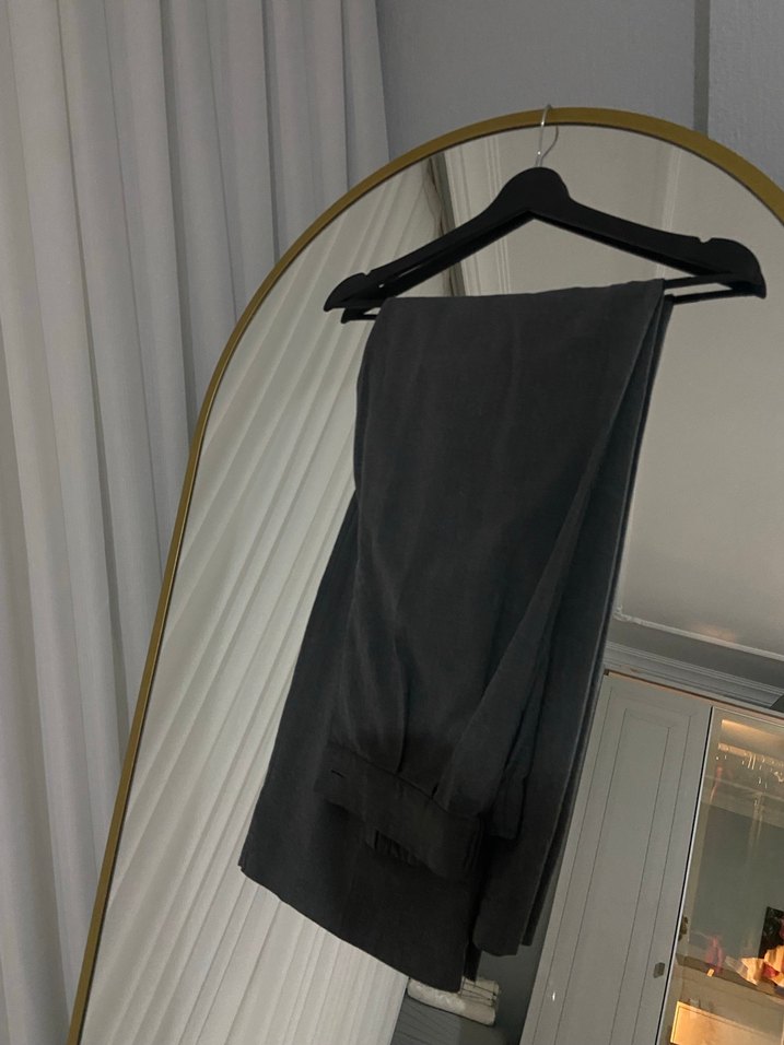 Gri Keten Kadın Blazer  ceket takım  s.m.l .xl beden uygundur  - Görsel 5