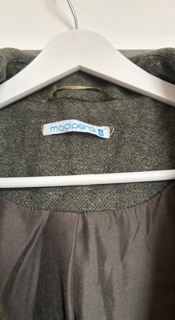 Uzun Haki Kadın Kaban - Görsel 4