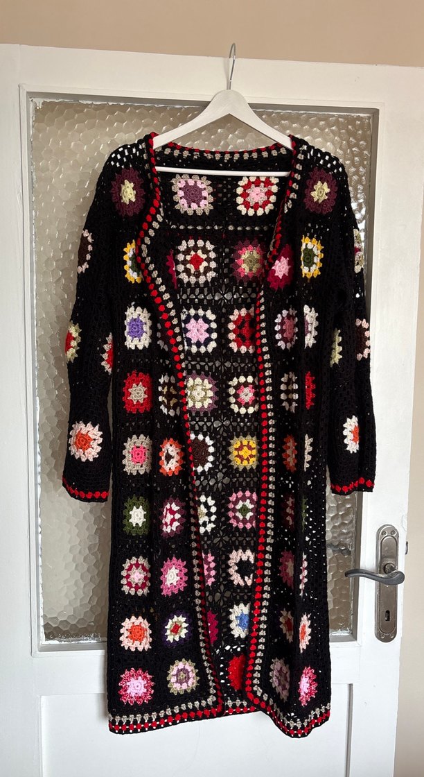 Renkli Örgü Bohem Kadın Hırka - Görsel 3