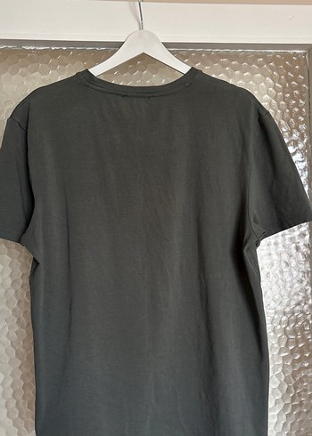 Gri Keten Erkek Tişört Loose Fit - Görsel 4