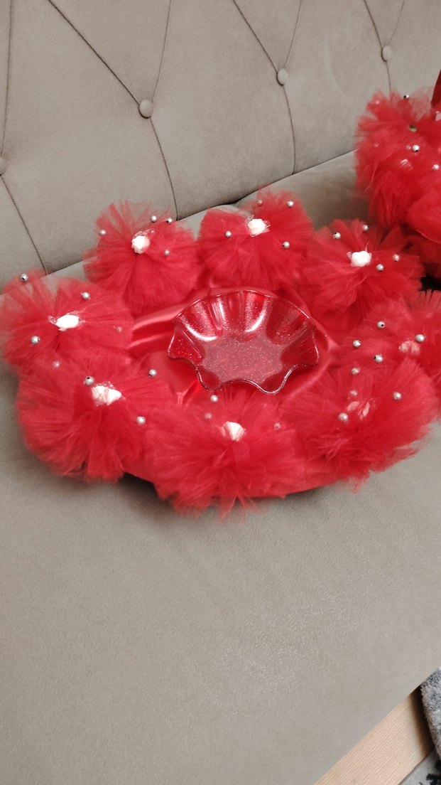 Kırmızı Fırfırlı Kadın Saç Aksesuarı - Görsel 2