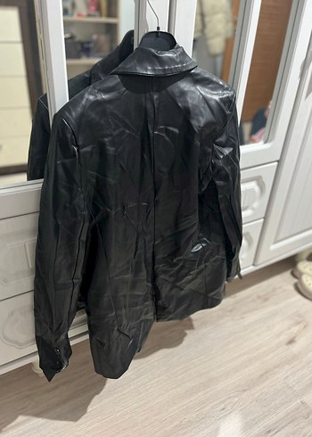 Yargıcı Siyah Deri Midi Ceket - Görsel 2