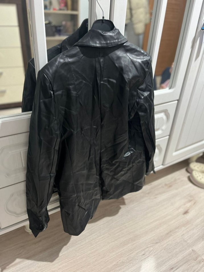 Yargıcı Siyah Deri Midi Ceket - Görsel 2