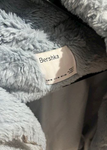 Gri Peluş Kapüşonlu Bebek Mont - Görsel 3