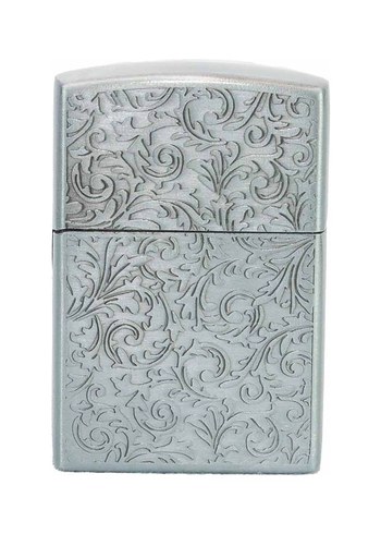 Çiçek Desenli Gazlı Çakmak Zippo Tasarım Metal - Görsel 2