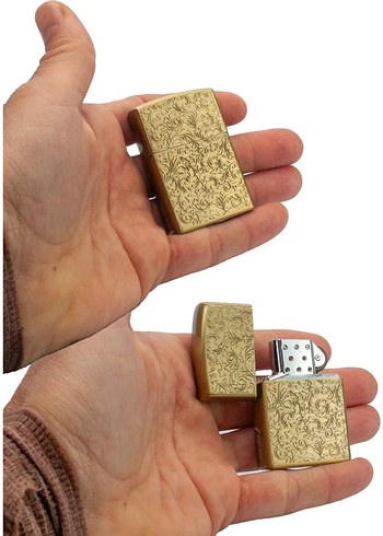 Çiçek Desenli Gazlı Çakmak Zippo Tasarım - Görsel 3
