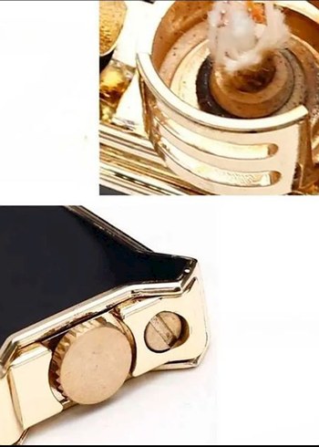 CHiEF Siyah Renkli Full metal Eski Tip Çakmak - Görsel 3