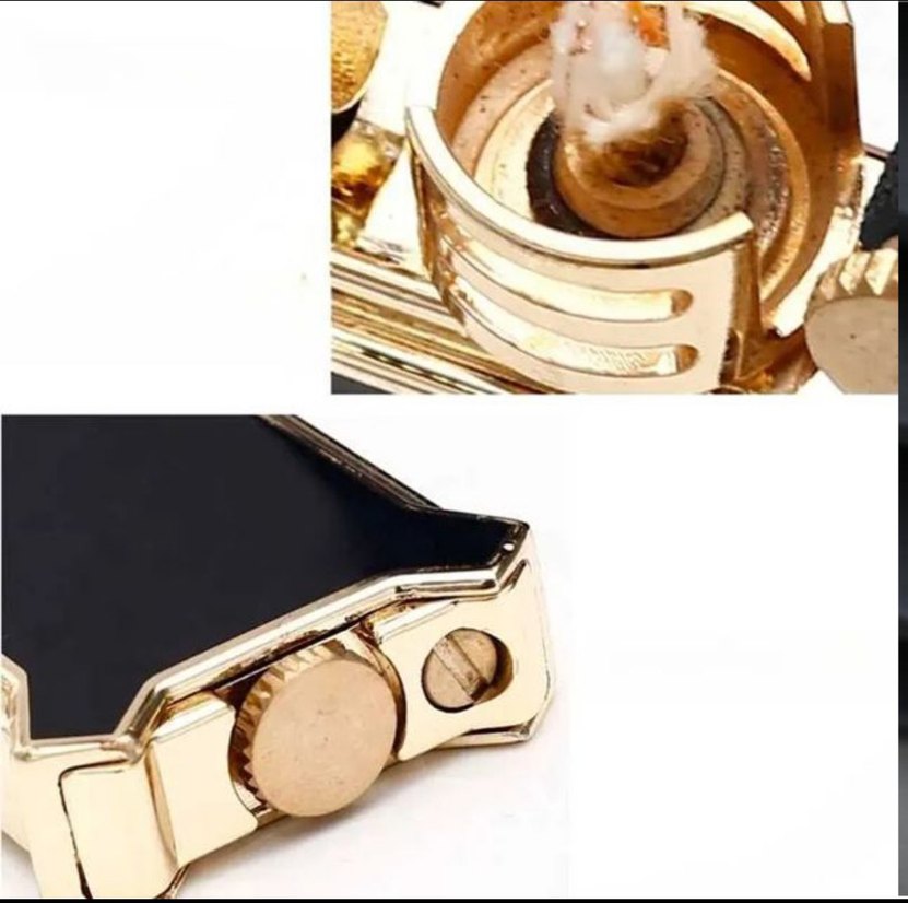 CHiEF Siyah Renkli Full metal Eski Tip Çakmak - Görsel 3