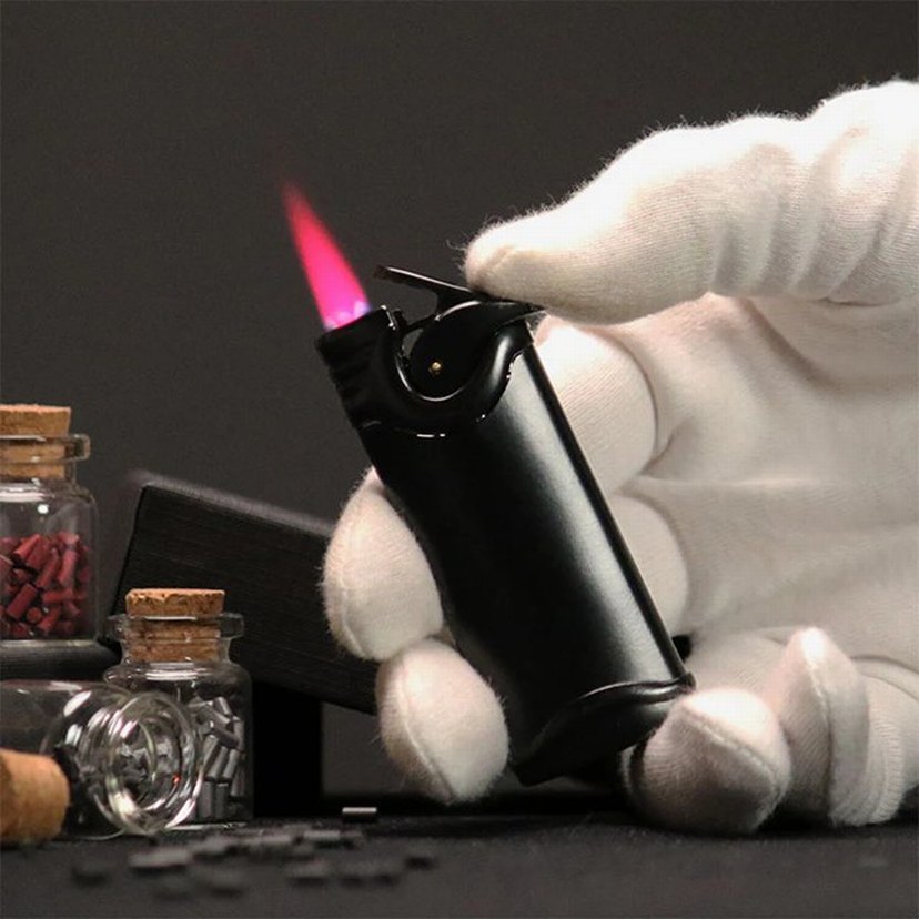 Siyah Mandallı Metal Turbo Gazlı Çakmak - Görsel 4