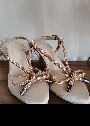 Bej Uzun Kollu Bohem Drapeli Kadın Elbise - Görsel 4