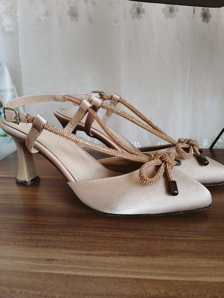 Bej Uzun Kollu Bohem Drapeli Kadın Elbise - Görsel 3