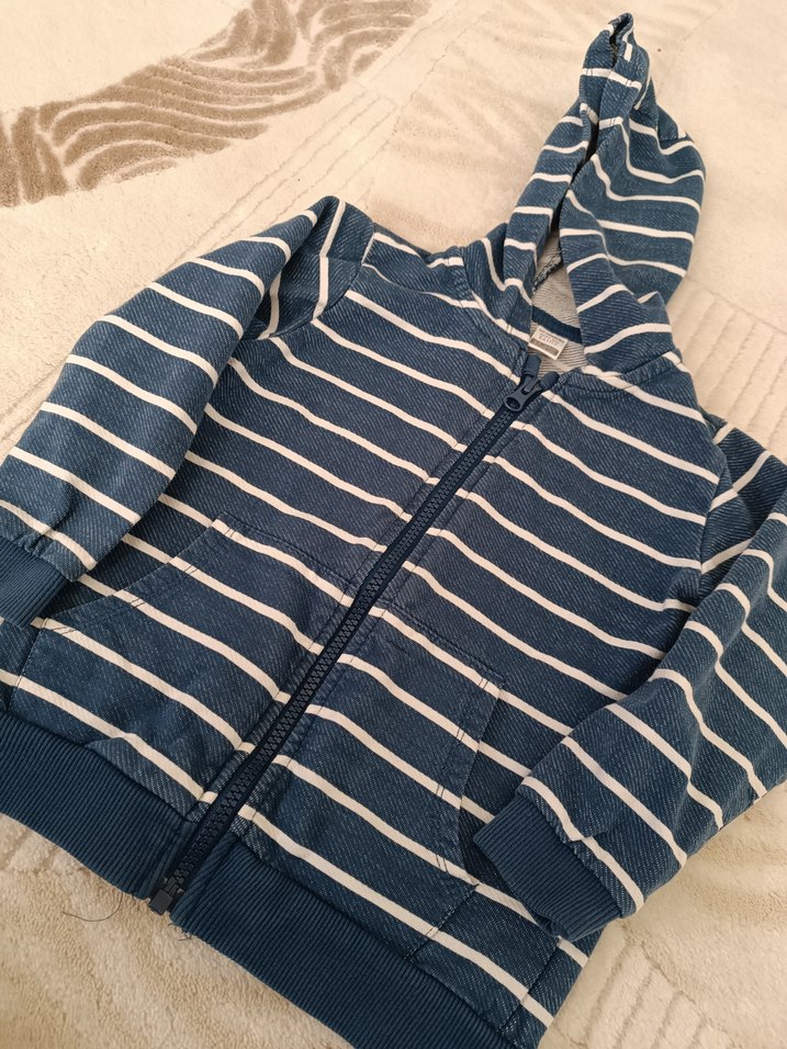 Erkek Çocuk Kapüşonlu Fermuarlı Sweatshirt - Görsel 2