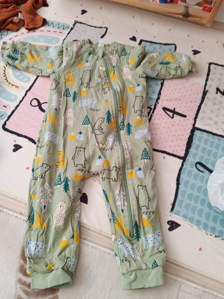 Yeşil Baskılı Çocuk Uyku Tulumu - Görsel 2