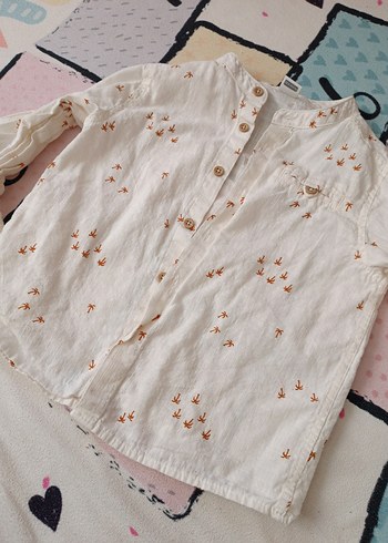 Pamuklu Bohem Kız Çocuk Gömlek - Görsel 2