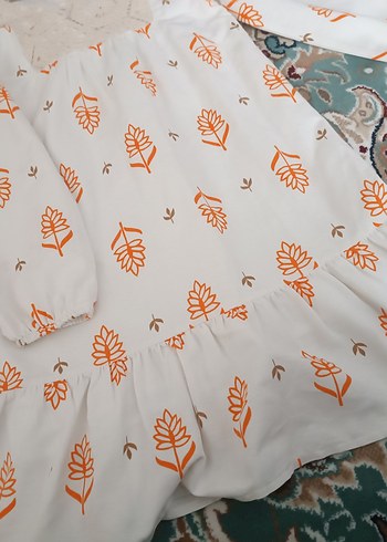 Nakışlı Beyaz Bohem Uzun Elbise - Görsel 4