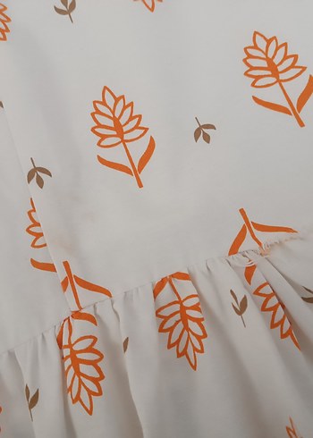 Nakışlı Beyaz Bohem Uzun Elbise - Görsel 5