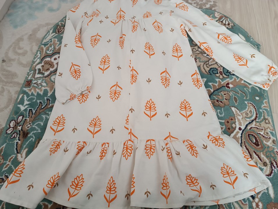 Nakışlı Beyaz Bohem Uzun Elbise - Görsel 3