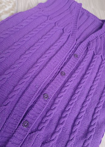 Mor Örgü Kadın yelek - Görsel 2