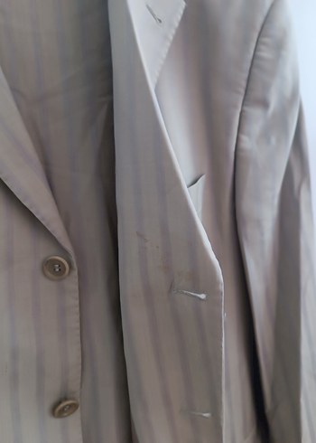 Düğmeli Bej Erkek Takım Elbise - Görsel 4