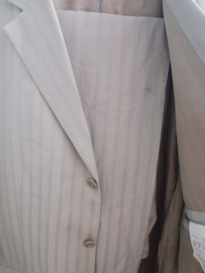 Düğmeli Bej Erkek Takım Elbise - Görsel 5