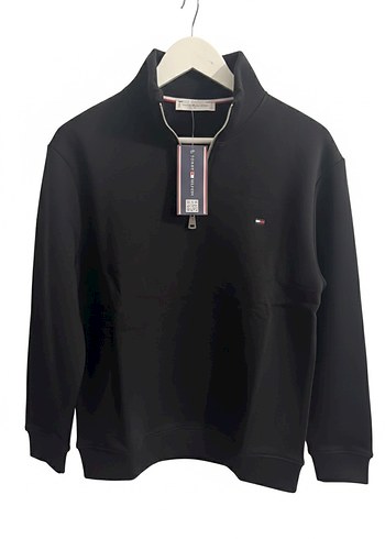 SİYAH YARIM FERMUARLI UNİSEX SWEATSHİRT - Görsel 2