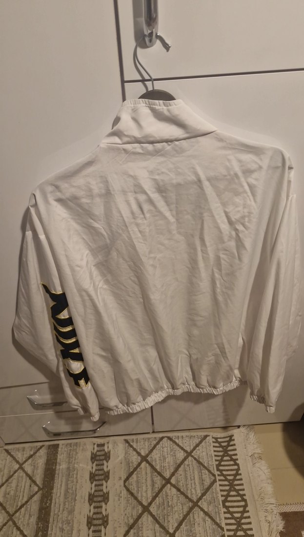 Erkek Beyaz Fermuarlı Midi Yağmurluk - Görsel 4