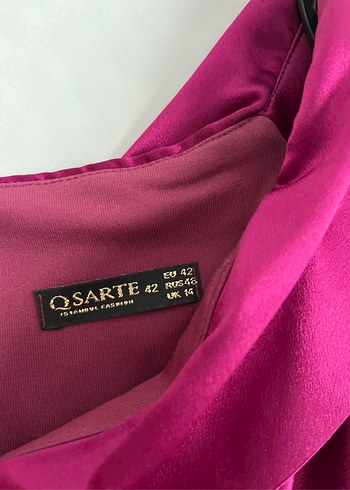 Mor Drapeli Uzun Abiye Elbise - Görsel 4